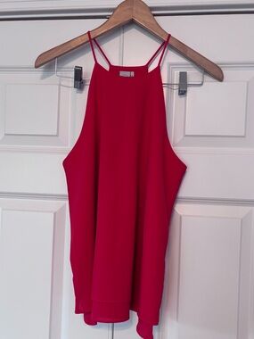 Paper Crane Red Double-Strap Halter Cami